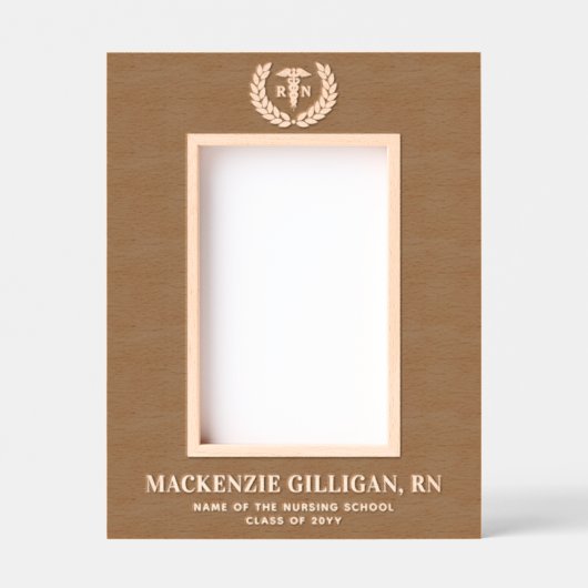 Gepersonaliseerde RN Nursing School Afstuderen Gif Gegraveerde Lijstjes (Voorkant)