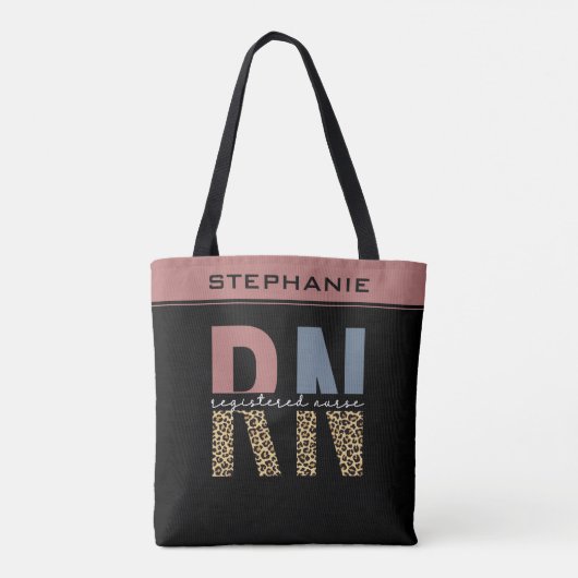 Gepersonaliseerde RN Registered Nurse Afstuderen Tote Bag (Achterkant)