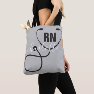 Gepersonaliseerde RN Registered Nurse Afstuderen Tote Bag