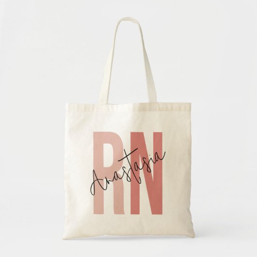 Gepersonaliseerde RN Registered Nurse Canvas tas (Voorkant)