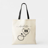 Gepersonaliseerde RN Verpleegster Afstuderen Tote Bag (Achterkant)