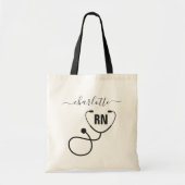 Gepersonaliseerde RN Verpleegster Afstuderen Tote Bag (Voorkant)