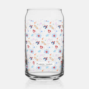 Gepersonaliseerde RN-verpleegster   Arts Medisch P Blikvorm Glas