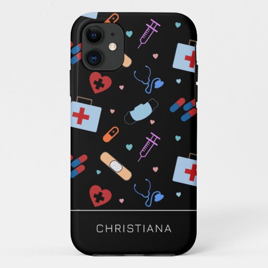 Gepersonaliseerde RN-verpleegster | Arts Medisch P Case-Mate iPhone Case (Achterkant)