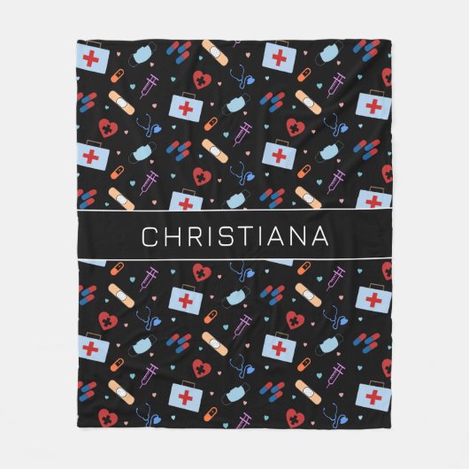 Gepersonaliseerde RN-verpleegster | Arts Medisch P Fleece Deken (Voorkant)