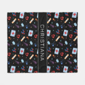 Gepersonaliseerde RN-verpleegster | Arts Medisch P Fleece Deken (Voorkant (Horizontaal))