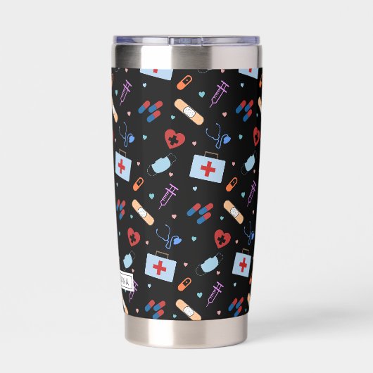 Gepersonaliseerde RN-verpleegster | Arts Medisch P Geïsoleerde Drinkbeker (Achterkant)