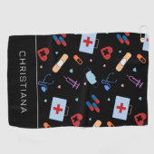 Gepersonaliseerde RN-verpleegster | Arts Medisch P Golfhanddoek (Horizontaal)