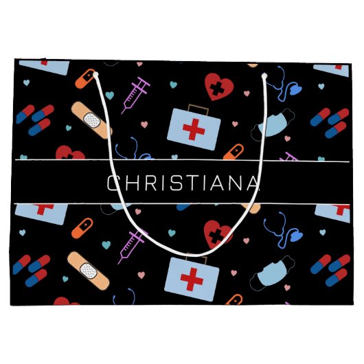 Gepersonaliseerde RN-verpleegster | Arts Medisch P Groot Cadeauzakje (Achterkant)