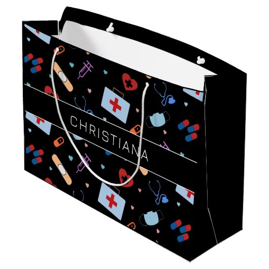 Gepersonaliseerde RN-verpleegster | Arts Medisch P Groot Cadeauzakje (Achterkant Gekanteld)