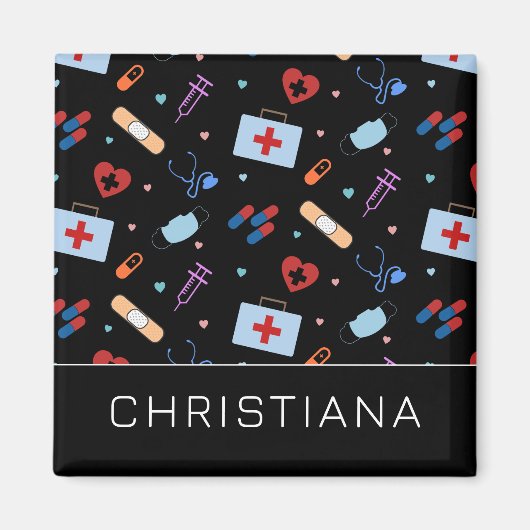 Gepersonaliseerde RN-verpleegster | Arts Medisch P Magneet (Voorkant)