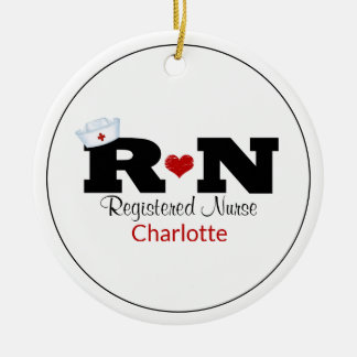Gepersonaliseerde Rn Zurse Kerstmis Keramisch Ornament