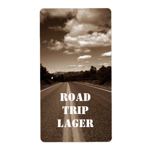 Gepersonaliseerde Road Trip Lager Homebrew Custom Etiket (Voorkant)