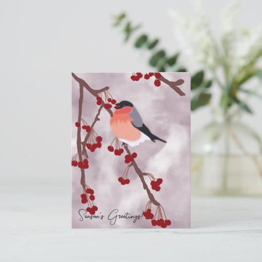 Gepersonaliseerde Robin Christmas Kaart (Staand voorkant)