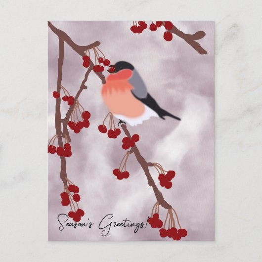 Gepersonaliseerde Robin Christmas Kaart (Voorkant)