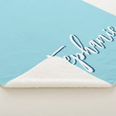 Gepersonaliseerde Robin Egg Blue Sherpa Deken (3/4)