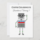Gepersonaliseerde Robot Birthday for Boy Kaart (Voorkant)