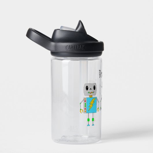 Gepersonaliseerde robot met naam waterfles (Rechts)