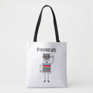 Gepersonaliseerde robot Thleed Tote Bag