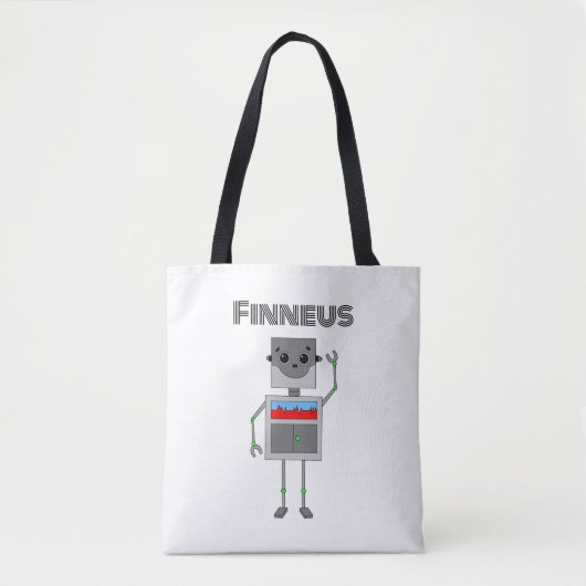 Gepersonaliseerde robot Thleed Tote Bag (Voorkant)