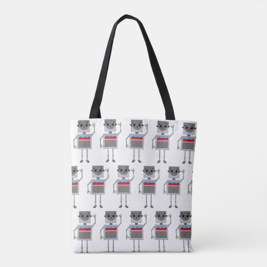 Gepersonaliseerde robot Thleed Tote Bag (Achterkant)