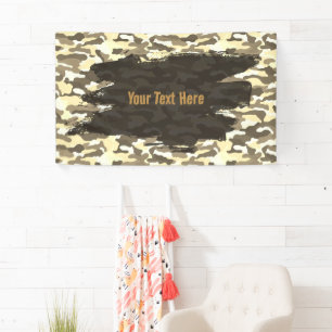 Gepersonaliseerde Robuuste Woestijn Camouflage Spandoek
