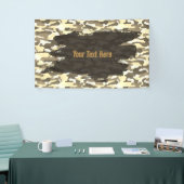 Gepersonaliseerde Robuuste Woestijn Camouflage Spandoek (Beurs)