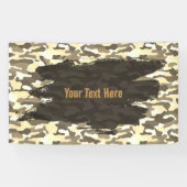 Gepersonaliseerde Robuuste Woestijn Camouflage Spandoek (Horizontaal)