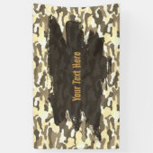 Gepersonaliseerde Robuuste Woestijn Camouflage Spandoek (Verticaal)