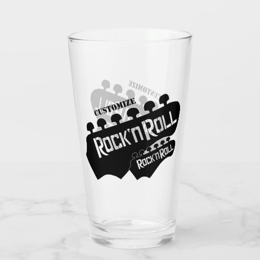 Gepersonaliseerde rock & roll glas (Achterkant)