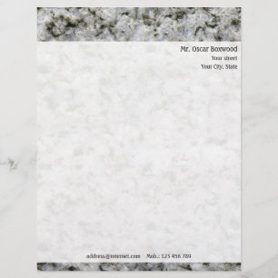 Gepersonaliseerde Rock Texture met Return Address Briefhoofd Ontwerp