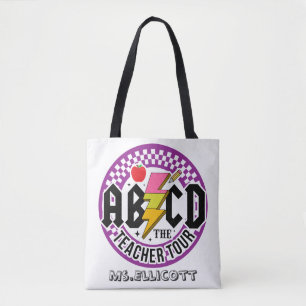 Gepersonaliseerde rockband geïnspireerde Teacher C Tote Bag