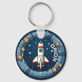 Gepersonaliseerde Rocket Sleutelhanger voor School