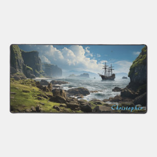 Gepersonaliseerde Rocky Cove en Ship Desk Mat