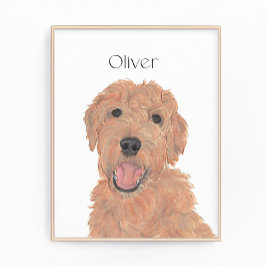 Gepersonaliseerde rode abrikoos gouden doedel kuns foto afdruk