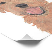 Gepersonaliseerde rode abrikoos gouden doedel kuns foto afdruk (Hoek)