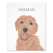 Gepersonaliseerde rode abrikoos gouden doedel kuns foto afdruk (Voorkant)