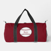 Gepersonaliseerde Rode Baseball Duffel Bag Gift Plunjezak (Voorkant)