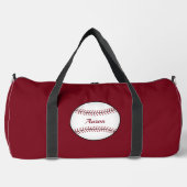 Gepersonaliseerde Rode Baseball Duffel Bag Gift Plunjezak (Voorkant)