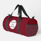 Gepersonaliseerde Rode Baseball Duffel Bag Gift Plunjezak (Rechterhoek)
