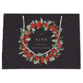 Gepersonaliseerde rode bessen + eucalyptus kerst groot cadeauzakje (Voorkant)