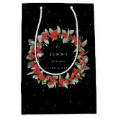 Gepersonaliseerde rode bessen + eucalyptus kerst medium cadeauzakje (Voorkant)