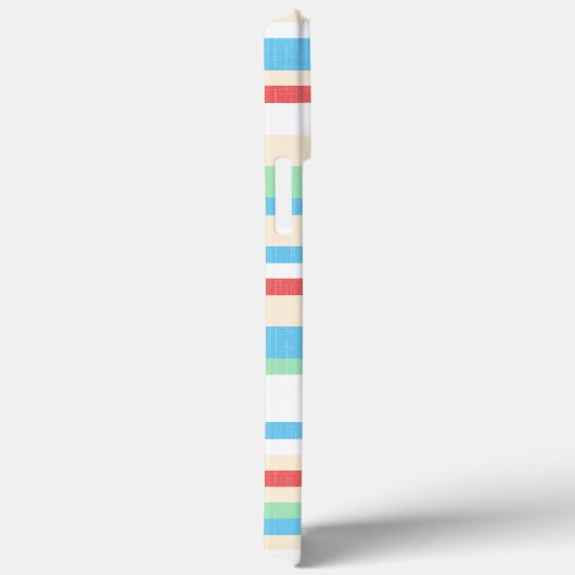 Gepersonaliseerde rode blauwe munt strepen Case-Mate iPhone case (Achterkant / Rechts)