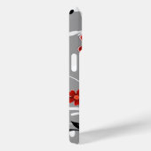 Gepersonaliseerde Rode Bloemen en Silhouette Case-Mate iPhone Case (Achterkant / Rechts)