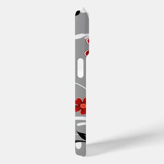 Gepersonaliseerde Rode Bloemen en Silhouette Case-Mate iPhone Case (Achterkant / Rechts)