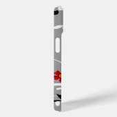 Gepersonaliseerde Rode Bloemen en Silhouette Case-Mate iPhone Case (Achterkant / Rechts)