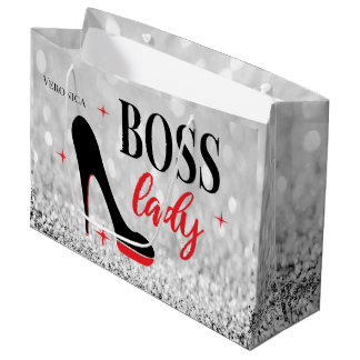 Gepersonaliseerde rode bodem Stiletto Hiel Boss La Groot Cadeauzakje