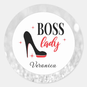 Gepersonaliseerde rode bodem Stiletto Hiel Boss La Ronde Sticker