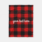 Gepersonaliseerde rode buffelbak fleece deken (Voorkant)