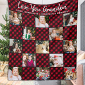 Gepersonaliseerde rode buffels, foto-Collage 13 Fleece Deken